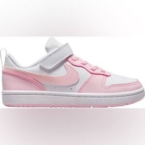 Nike Kids White and Pink Low-Top Sneakers